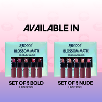 Recode Nude Blossom Matte Mini Bullet Lipstick Set Of 5 (5 X 1.5 G)
