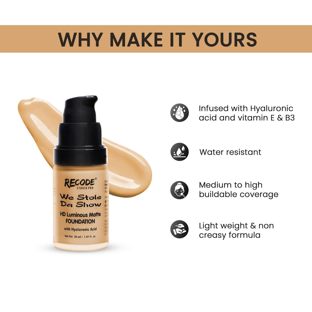 05 HD Luminous Matte Foundation 30 ML 05 Aryavarta