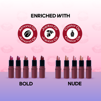 Recode Nude Blossom Matte Mini Bullet Lipstick Set Of 5 (5 X 1.5 G)
