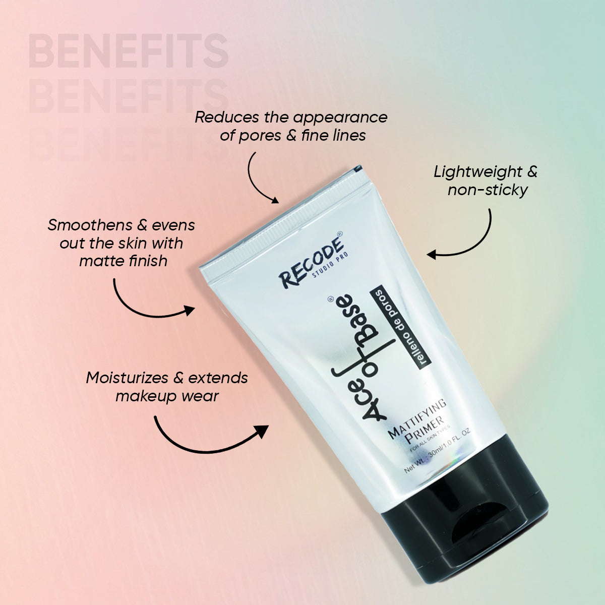 Recode Makeup Primer 30 ML for Oily Skin & Dry Skin  - Ace Of Base Primer