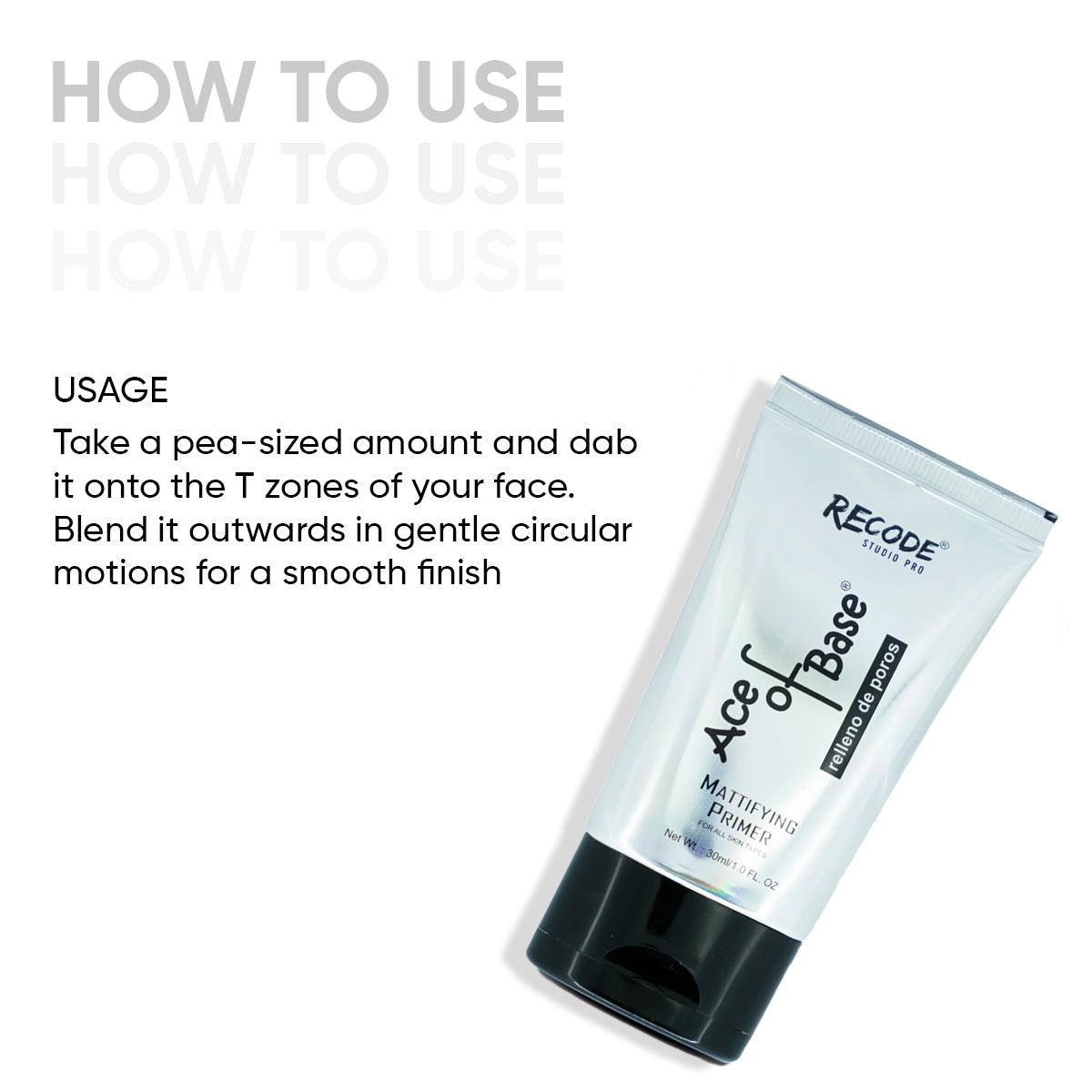 Recode Makeup Primer 30 ML for Oily Skin & Dry Skin  - Ace Of Base Primer