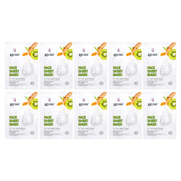 Recode Face Sheet Mask For De-Tan Pack of 10