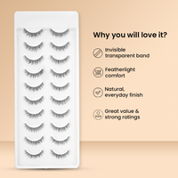 Recode RE04/D31 Featherlight Eyelashes-Transparent Band