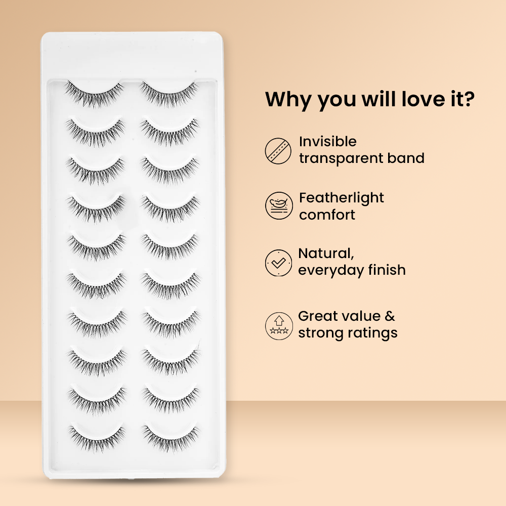 Recode RE03/D30 Featherlight Eyelashes-Transparent Band