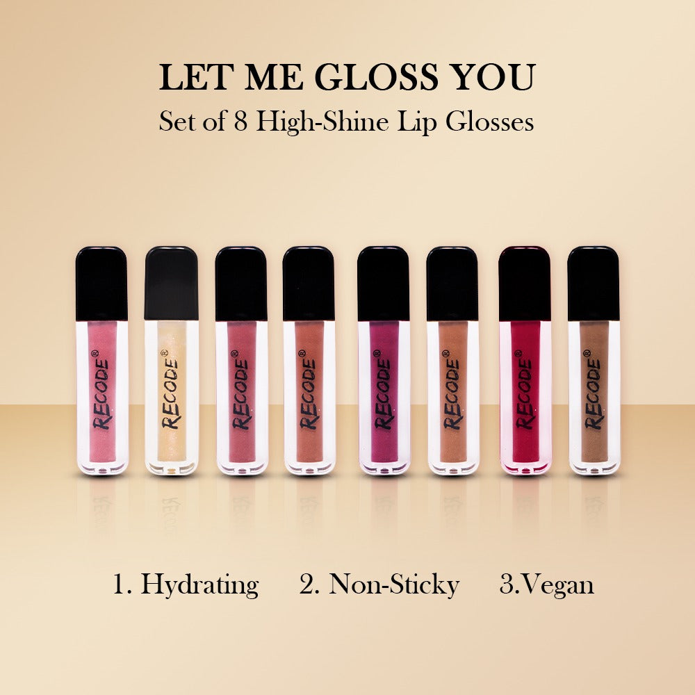 Recode Lip Glosses Let Me Gloss You  1.25 ML X 8