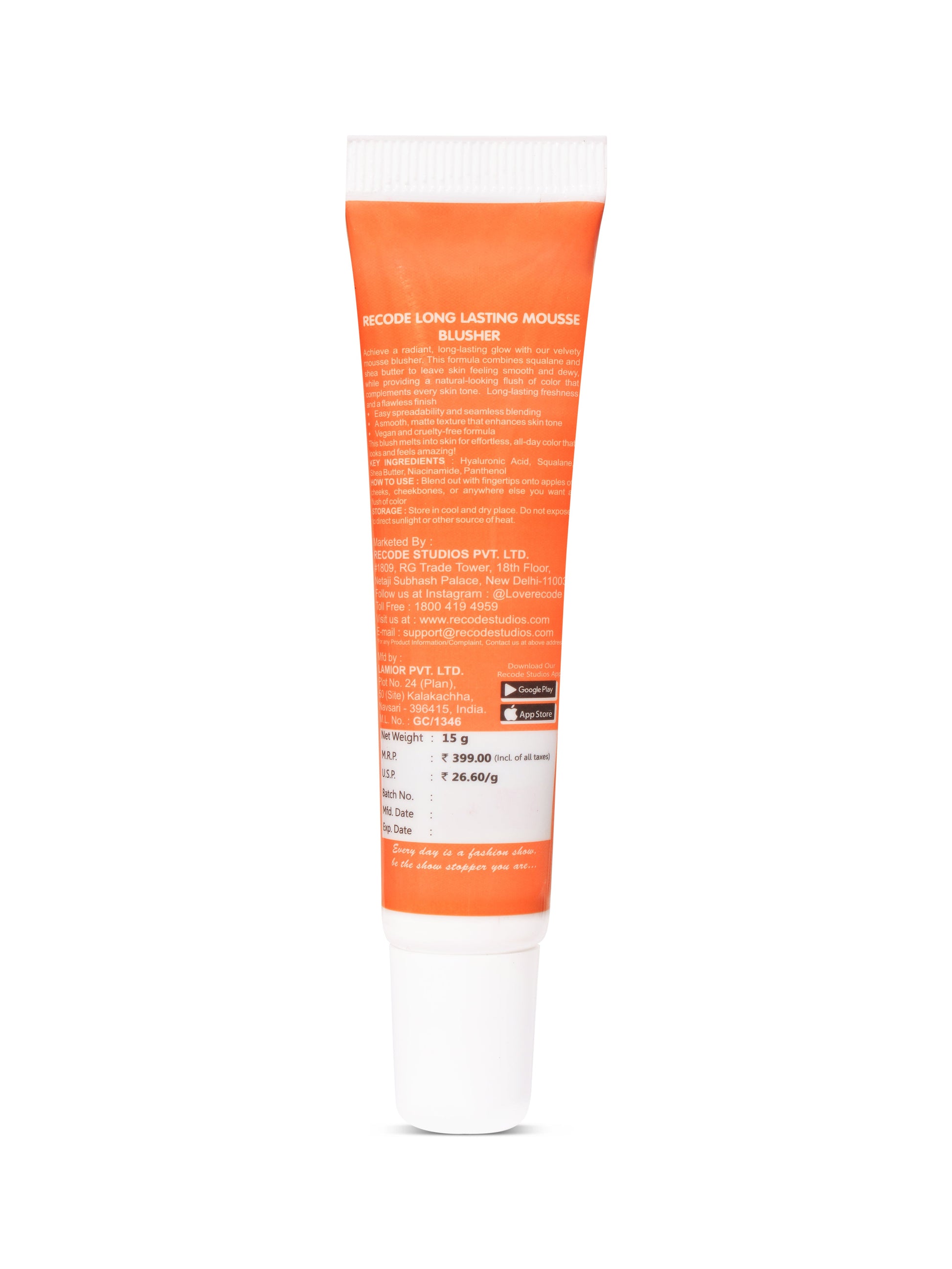 Recode Liquid Blusher 15 G - 02 One More Time