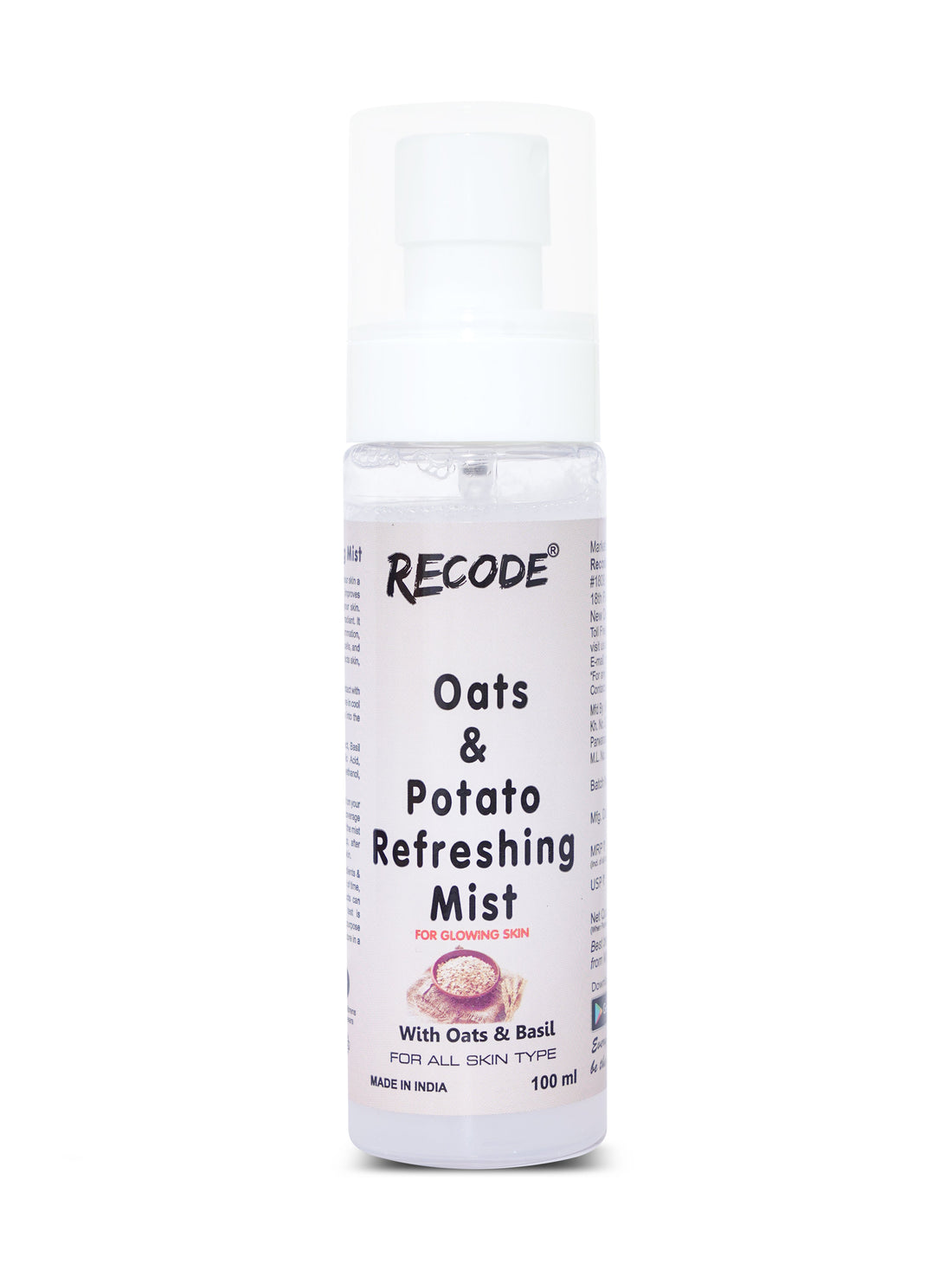 Refreshing Face Mist with Oats & Potato Extract for Oily Skin -100 ML