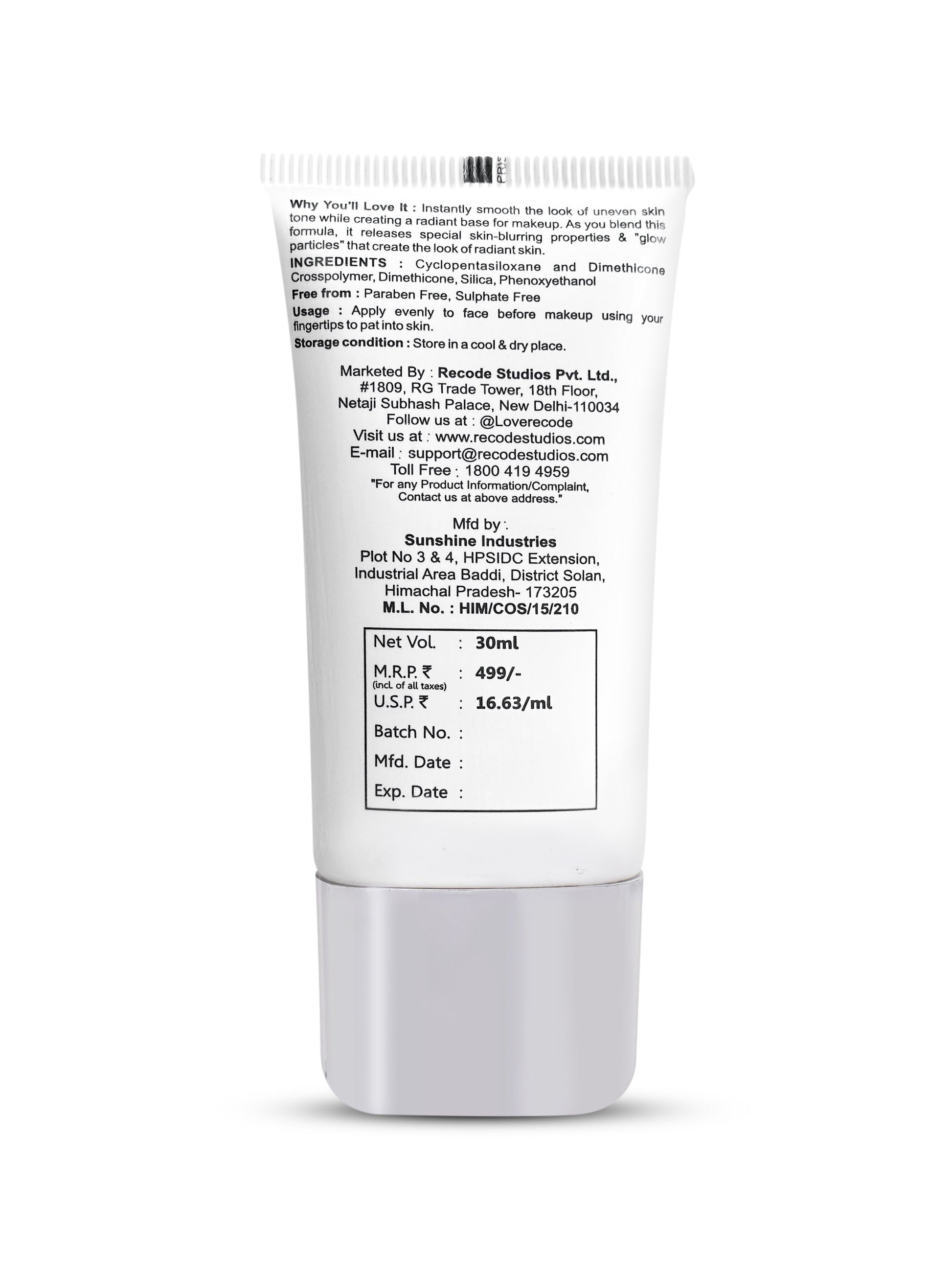 Radiant Face Primer - 30 ML