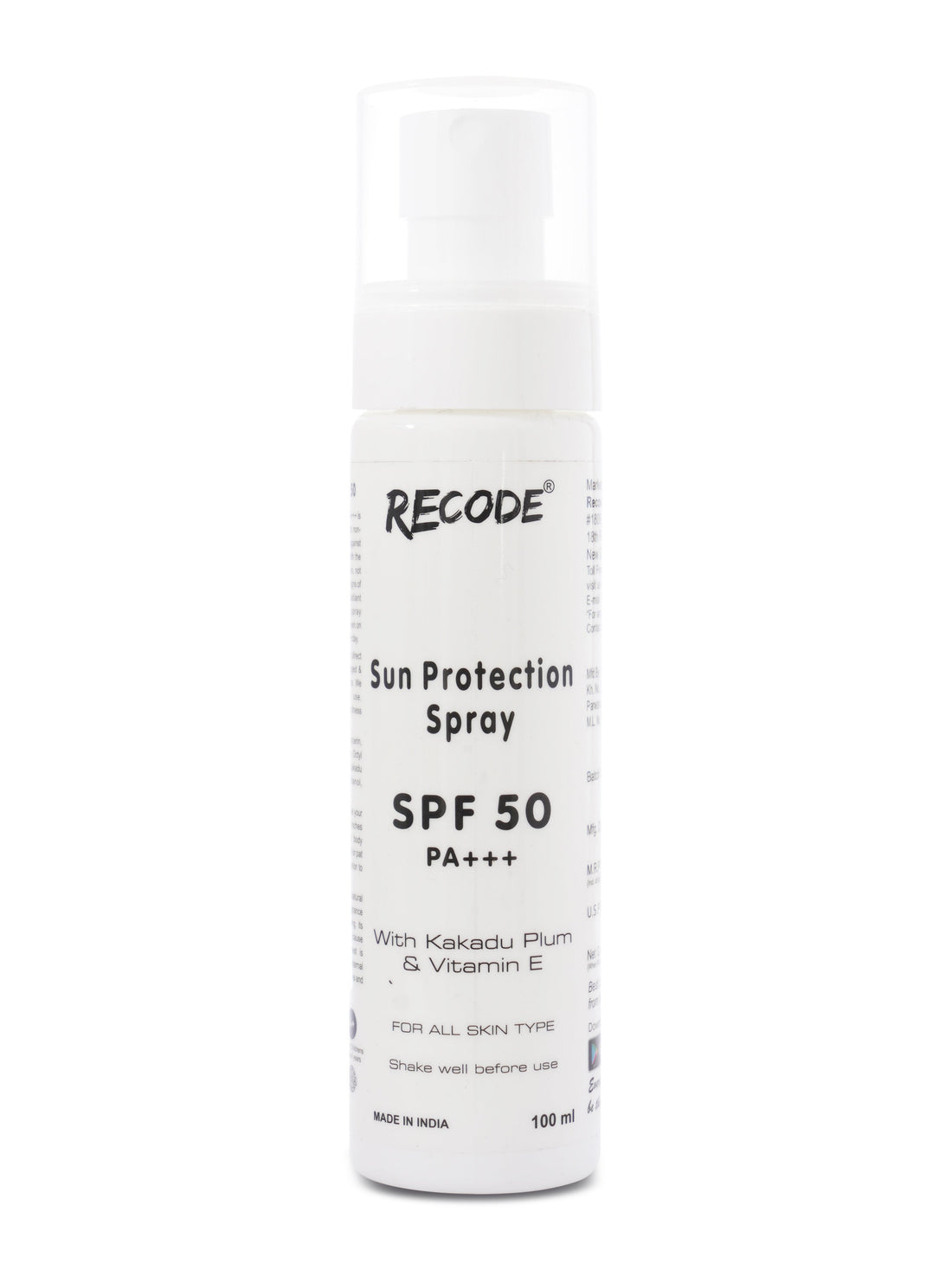 Recode Sun Protection Face Spray SPF50 PA+++ - 100 ML