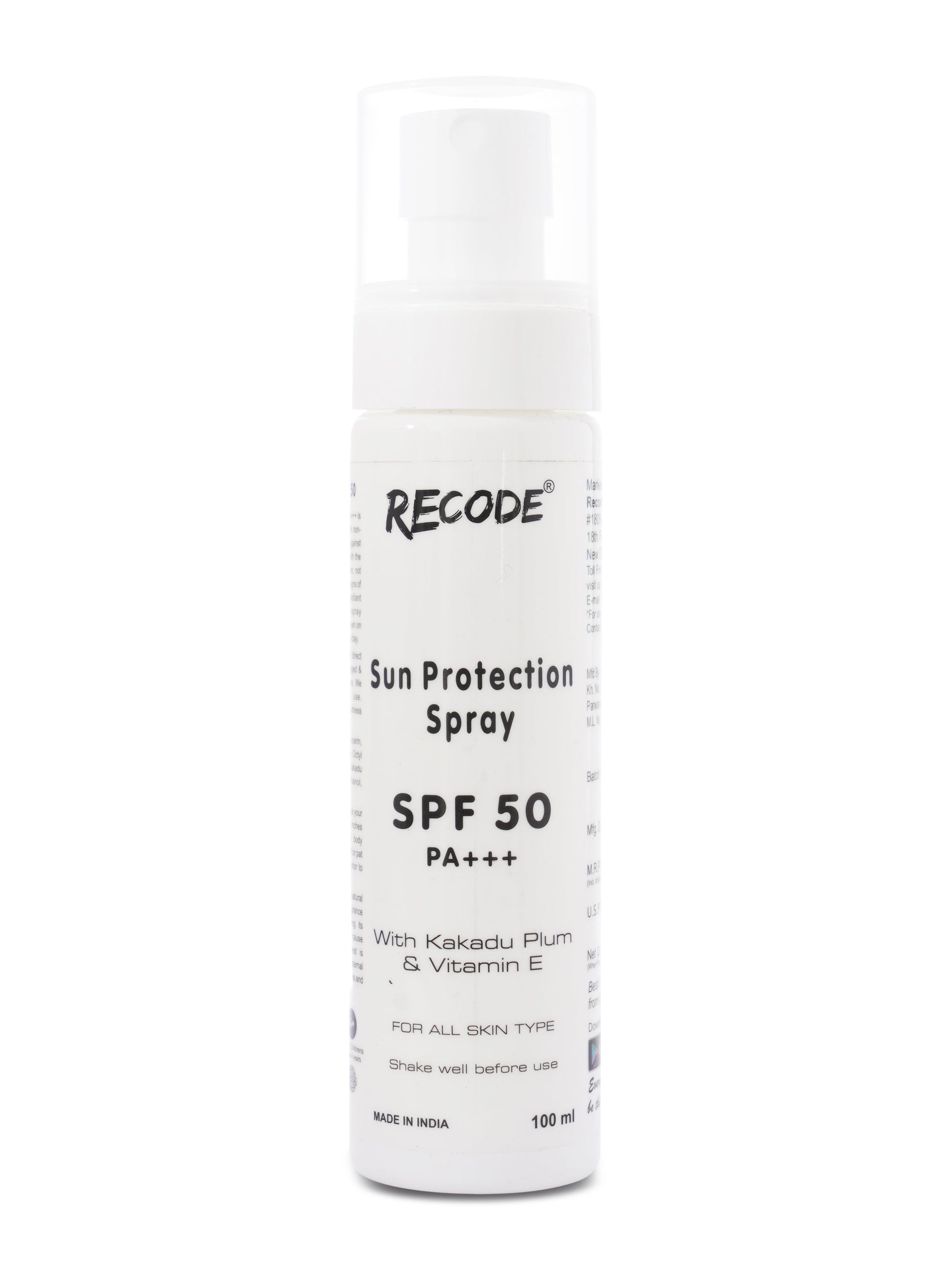 Recode Sun Protection Face Spray SPF50 PA+++ - 100 ML